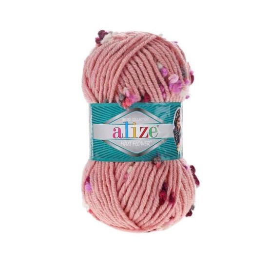 Lot De 5 Pelotes De Laine Tweed 100g - Couleurs Rosé, Beige, Marron - France