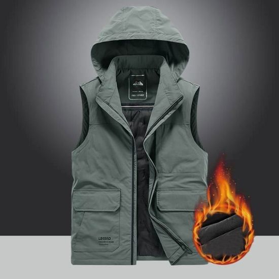Doudoune Sans Manches Homme Grande Taille - Gilet Matelassé Ultra Léger Chaud Multipoches