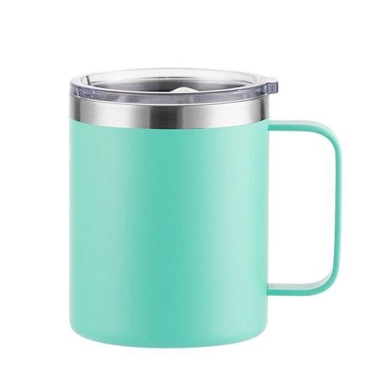 Chope à Bière En Acier Inoxydable 500 Ml - Avec Couvercle En Bambou - Pour Extérieur, Fêtes, Camping