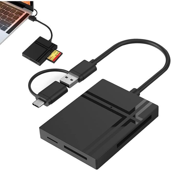 Lecteur de Cartes Compact Flash,Station d'accueil USB C 5 en 1