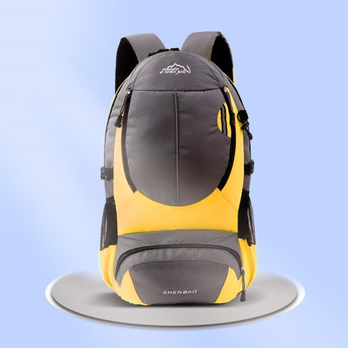 Sac à Dos de Vélo, Sac de Randonnée Alpinisme Sport de Plein Air Camping Course Marche,Sac de Cyclisme Respirable,jaune