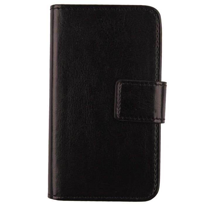 Coque antichoc en cuir PU Cover Case pour Doro 1360 NOIR