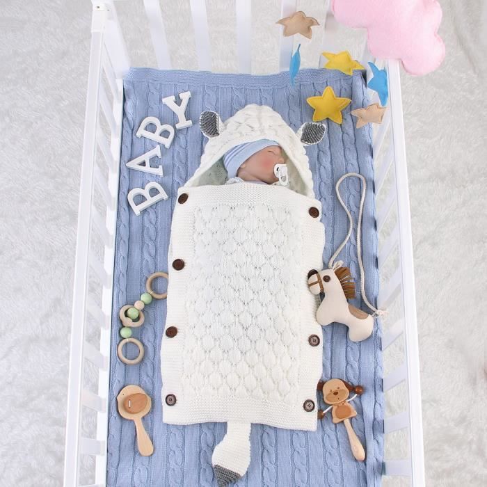 Soins bébéNouveau-né bébé bébé oreille de lapin tricoté couverture swaddle sommeil waddaddwrap CNJ90827173BG_YOU