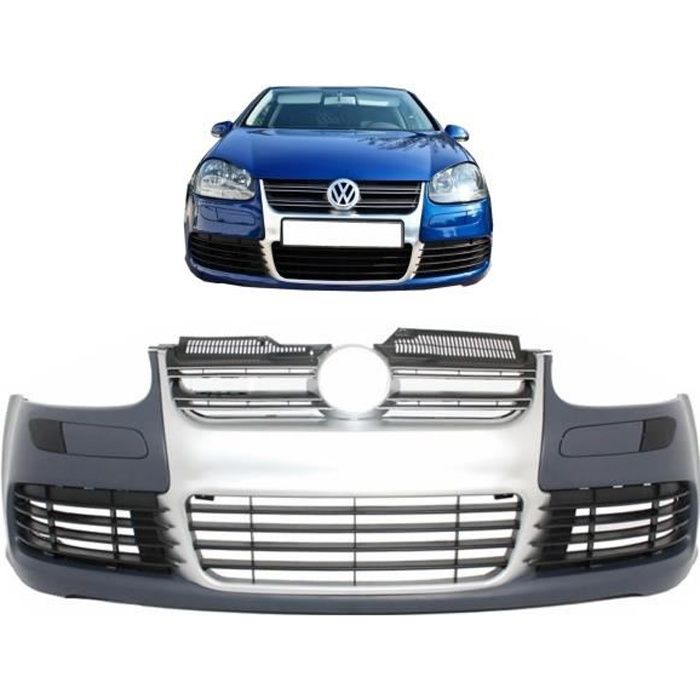 Pour Volkswagen VW Golf MK V 5 (2003-2007) R32 Brushed Aluminium allure Pare-Choc Avant