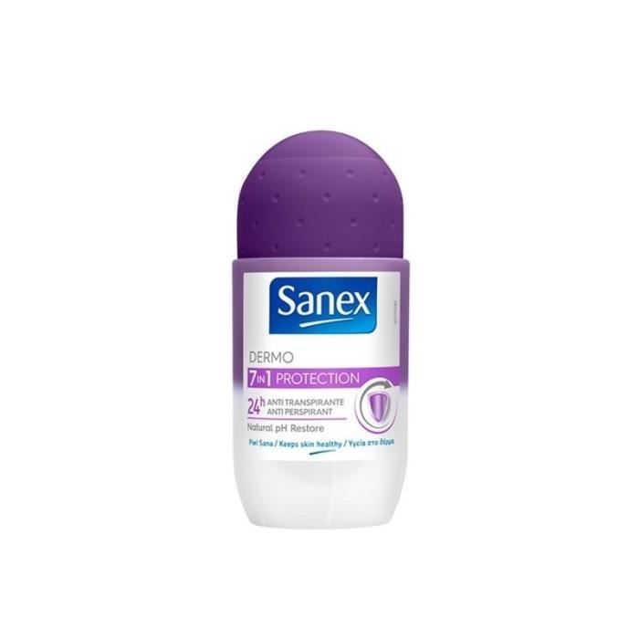 SANEX DESODORANTE DERMO 7 EN 1 PROTECTION PH RESTORE ROLL ON 50 ML