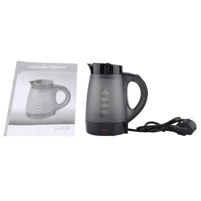 Bouilloire électrique, mini-chauffe-eau rapide portatif transparent de 0,4 L faisant bouillir une bouilloire électrique pour faire