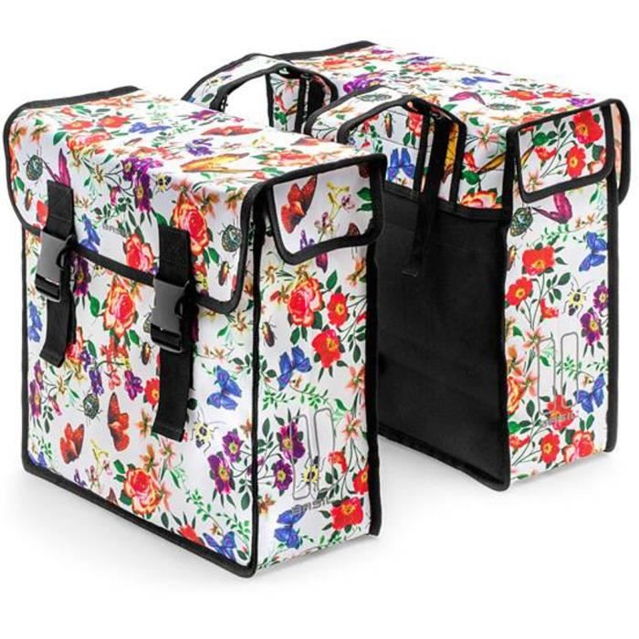 Basil Mara XL - Sac porte-bagages - 35l blanc/Multicolore