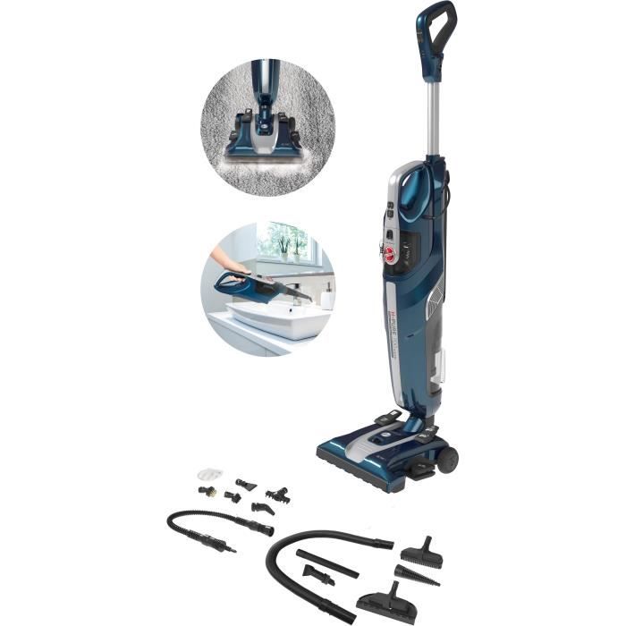 HOOVER H-PURE 700 - Balai hybride Aspiration + Vapeur 360° - Puissant 1700W - 81dB - Technologie Cyclone - Sols durs+Tapis/moquette
