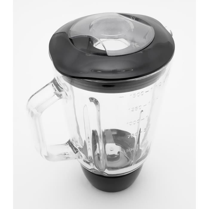Blender en verre pour robot pétrin chauffant - Noir