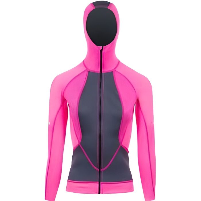 BEUCHAT - SNORKELING - VESTE DE PLONGÉE A CAGOULE ATOLL FEMME FEMME - ROSE FLUO