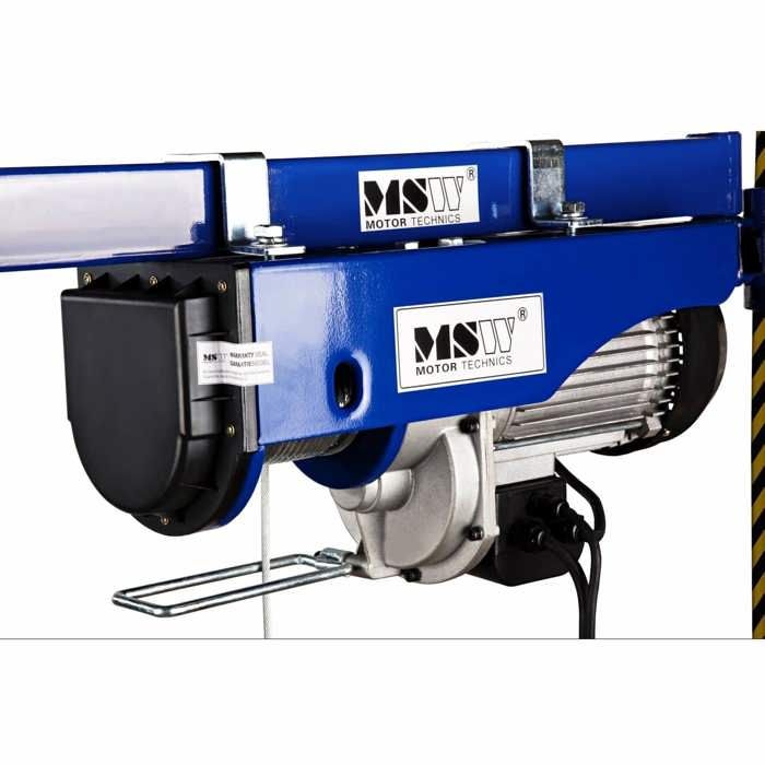 Palan Treuil de levage électrique Pro Puissance de levage 250Kg 230V Cable 125M Tous Véhicules MSW PROLIFTOR 250