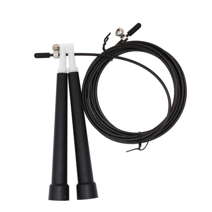 2 Pièces 3m Corde a Sauter à Grande Vitesse Câble Acier Ajustable Exercice Fitness Sautons Boxe Corde Vitesse