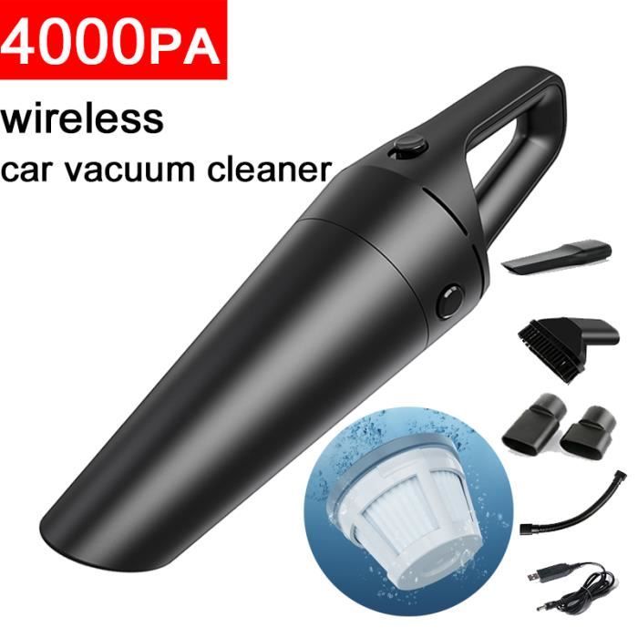 Aspirateur Voiture sans fil Pratique - 120w - 4000pa - Aspirateur Auto Pour Poussière - Usage Humide et sec