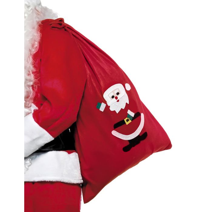Hotte sac du père noël tissu décoré Taille Unique