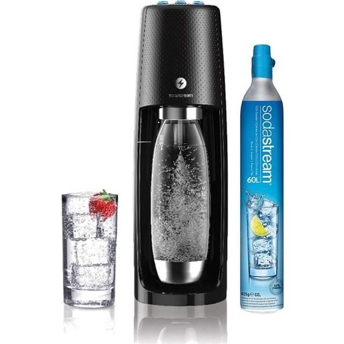 SODASTREAM Easy One Touch Bouilleur d'eau - gazéifer l'eau du robinet avec bouteille de CO2 et bouteille PET 1 L