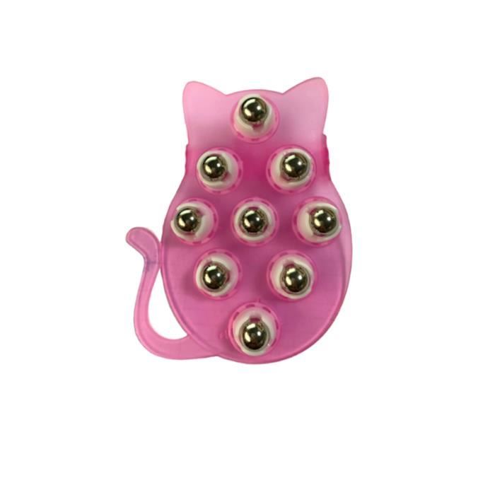 Outil de massage en forme de chat à neuf perles à billes en acier Rouleau de MEDECINE - BALLON DE MUSCULATION