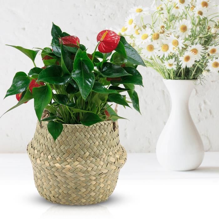 Panier de Fleur Tressé Pliable HB033 -YEL