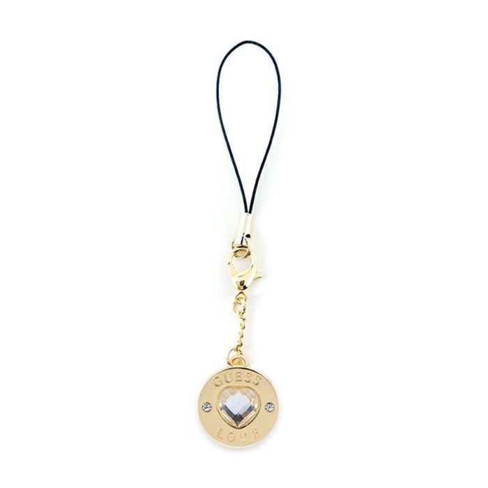 Bijou de telephone pendentif de telephone Guess GUCPMHGLD Bracelet de téléphone en forme de cur avec strass Métal - vue 3