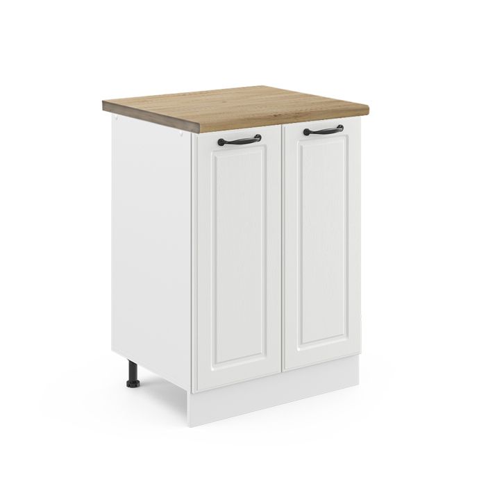 Meuble bas de cuisine R-Line 60cm PT Chêne Blanc campagne/Blanc Vicco 46081