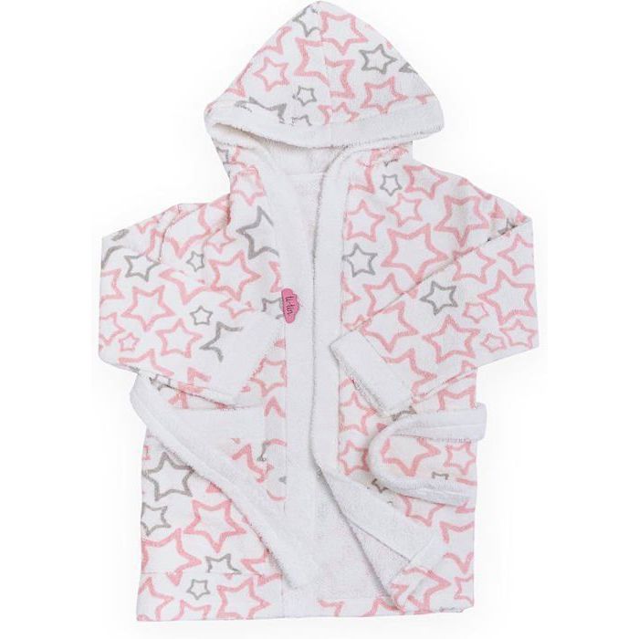 Morgenstern Peignoir à Capuche Pour Enfants Et Adolescents Fille Et Garçon 100% Coton Éponge OEKO-TEX® Robe De Chambre 9-10 Ans 134-140 Cm Bleu