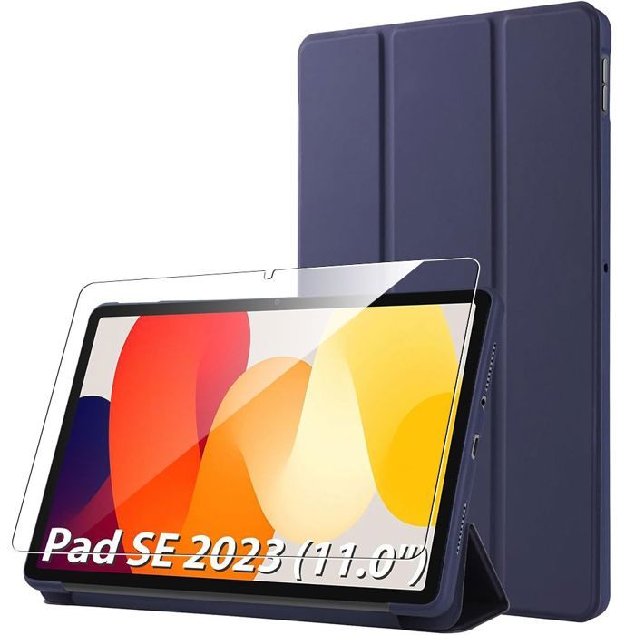 Coque Xiaomi Redmi Pad 2 Avec Support Rotatif Et Fente Pour Stylo - Cuir PU + Acrylique Transparent, Protection Complète