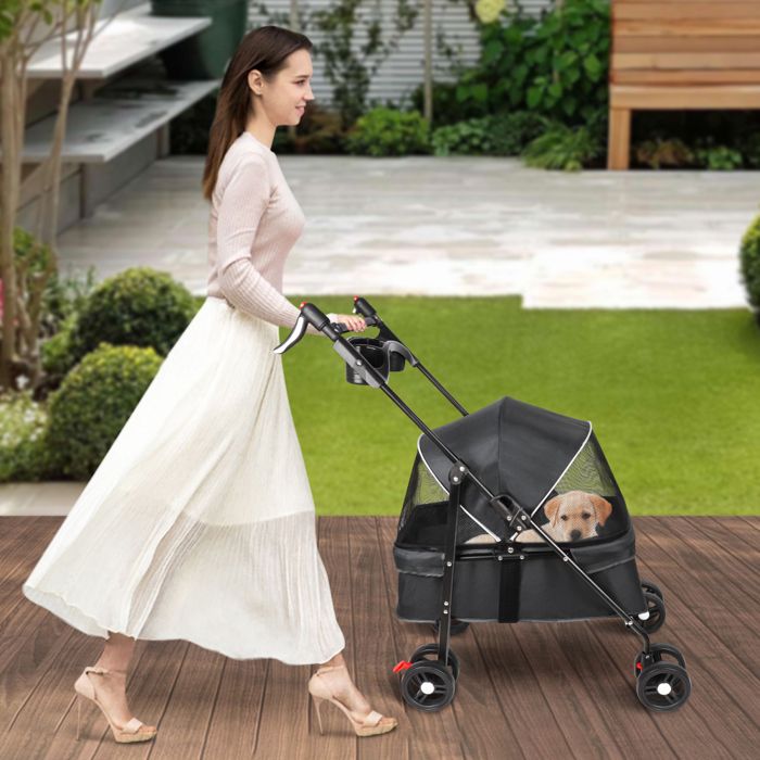 Comparer les prix de SUPFINE 50*70*95cm  Poussette pliable pour animal de compagnie Poussette Chat pour Chiens Petite/Moyenne Taille