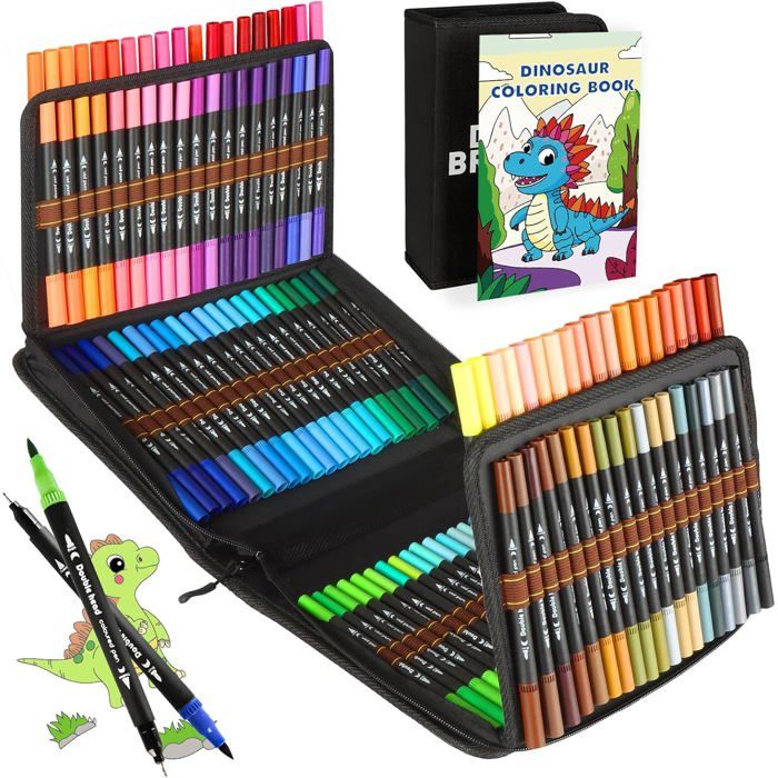 60 Feutres à Pointe Fine Funnasting - Pour Coloriage Adulte, Bullet Journal & Dessin