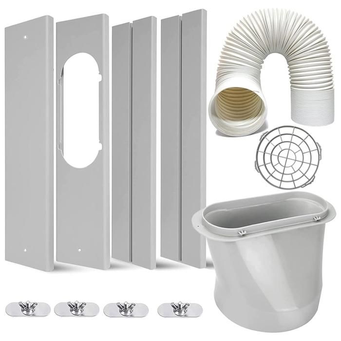 Kit de Fenêtre de Climatiseur Portable Joint de Fenêtre Réglable Diamètre de 59 Pouces Tuyau de 59 Pouces de Long pour Fenêtre