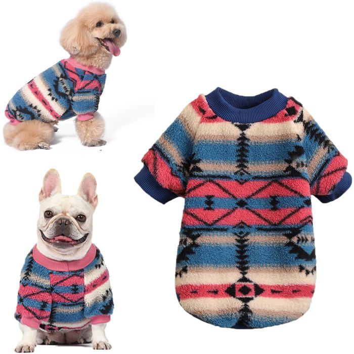Meilleurs prix pour Pull en laine pour petit chien - Vêtement dhiver style bohème - Doux et chaud - Pull chaud pour chien - Rose - Taille S
