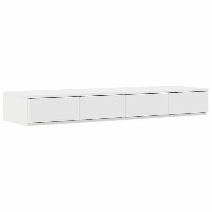JILLS - (1 PC)Armoire de chevet Tiroirs de lit Blanc 120x36.5x16.5cm - Bois dingénierie OCT24708803