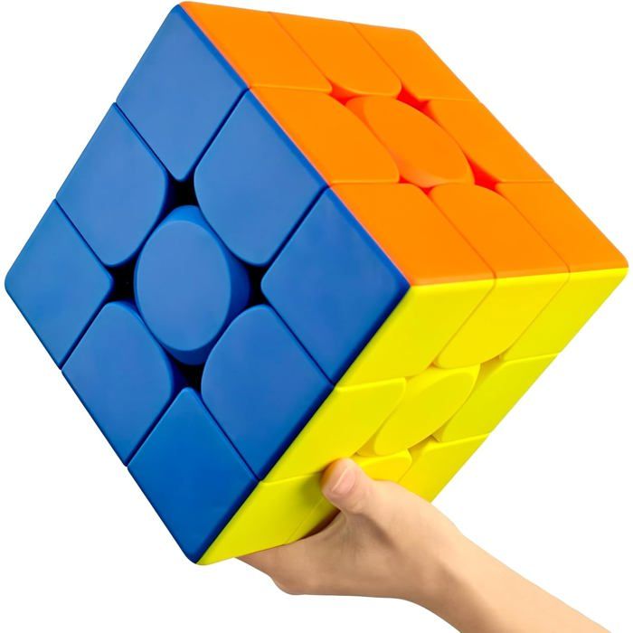 Cube Magique Géant ROXENDA 18.8CM 3x3 - Jouet Éducatif pour Enfants et Adultes
