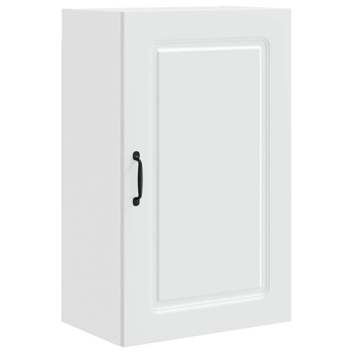 Meuble mural de cuisine - vidaXL - Blanc - 50x31x80 cm - Bois dingénierie - 3 étagères - 1 porte à charnières