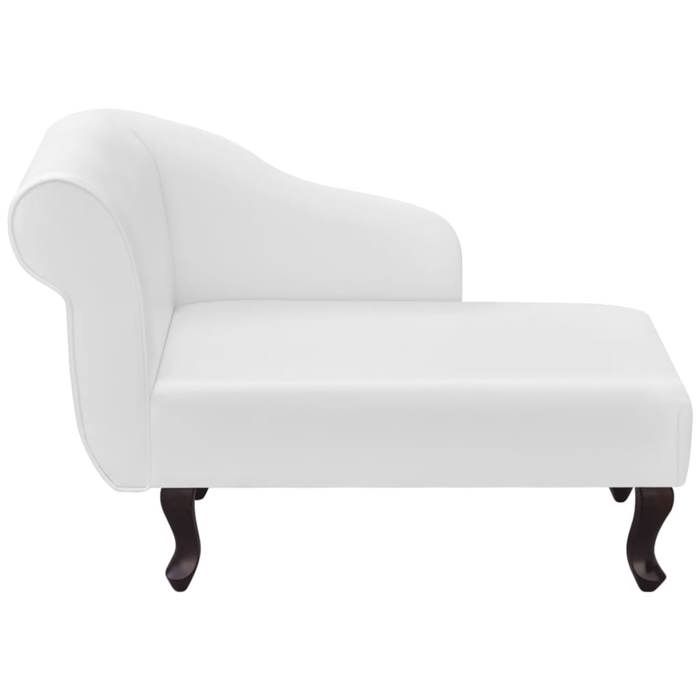 NEUF 2026 CHIC Fauteuil long-Chaise longue SWEETY 1 PLACE Blanc Similicuir 104x51x69.5 cm CCC3156