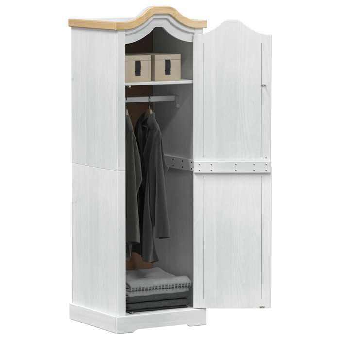 (893753) Blanc Stockage vêtements - Armoires Penderie avec étagère Blanc 55x52x170 cm Pin massif - pour Chambre kjd91715715222