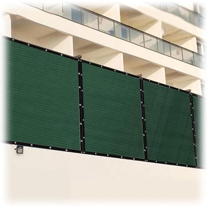 Filet ombrage vert foncé 2×10m haute densité occultant patio/piscine/camping