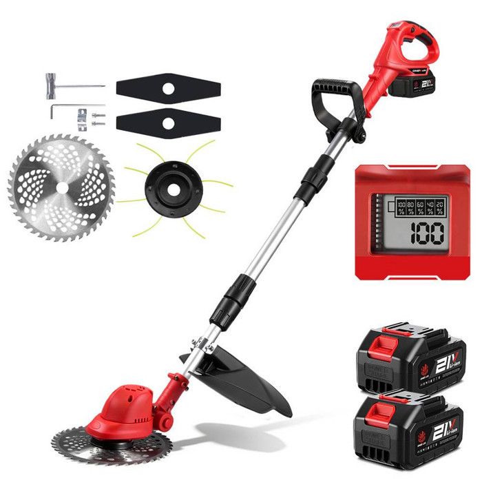 Débroussailleuse - ONEVAN - 21V - 300W - Manche télescopique 113-133 cm - 2x3000mAh