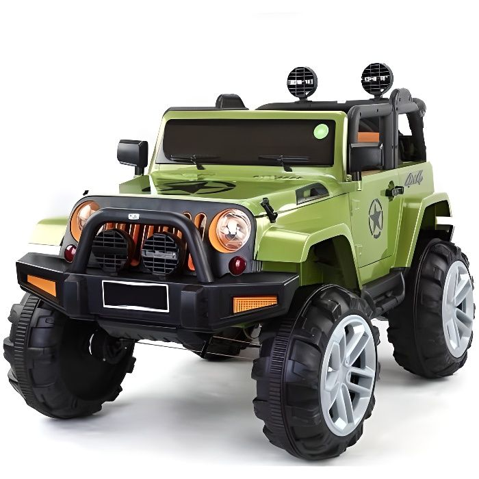 ATAA BIGFOOT 4X4 Vert - Voiture électrique pour enfant avec batterie 12v et télécommande