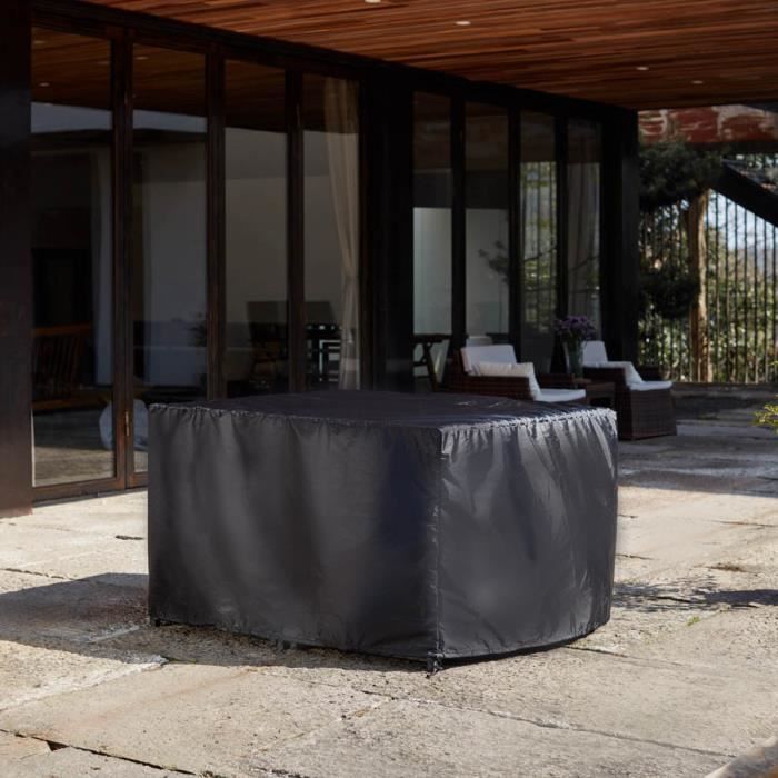 Housse De Protection Noire Carree Pour Salon En Resine Encastrable