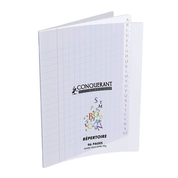 CLAIREFONTAINE Cahier répertoire 17x22cm - 70g - 180 pages - Cdiscount  Beaux-Arts et Loisirs créatifs