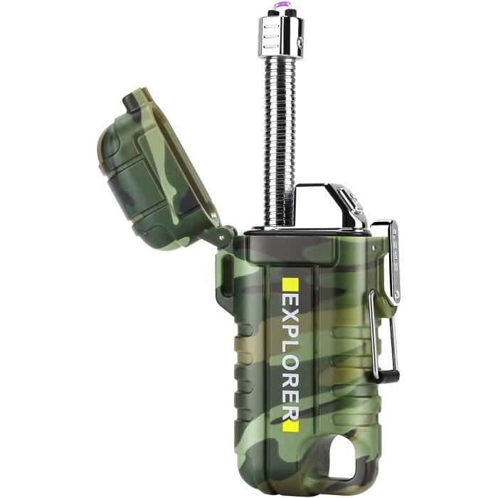 Briquet électrique coupe-vent rechargeable au plasma - Allume-bougie d'allumage pour bougies