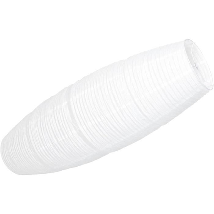 Abat-jour Papier Blanc Pour Lampadaire, Forme Lanterne Chinoise, 110x32cm, Neuf