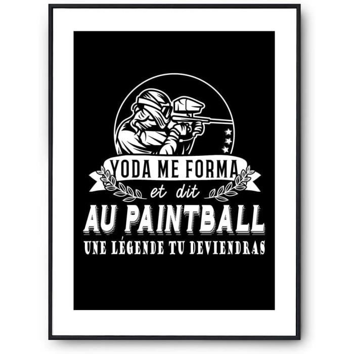 Affiche Paintball Légende Humour Personnalisée Poster Tableau Sport
