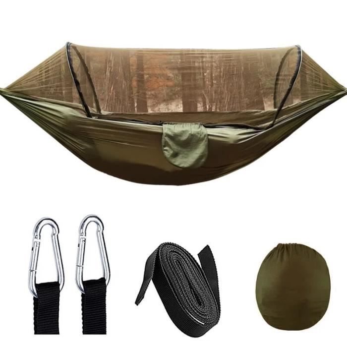 Hamac de Camping en plein air,tente,auvent,bâche Anti-pluie,moustiquaire étanche,Anti-renversement,chaise à - vert militaire