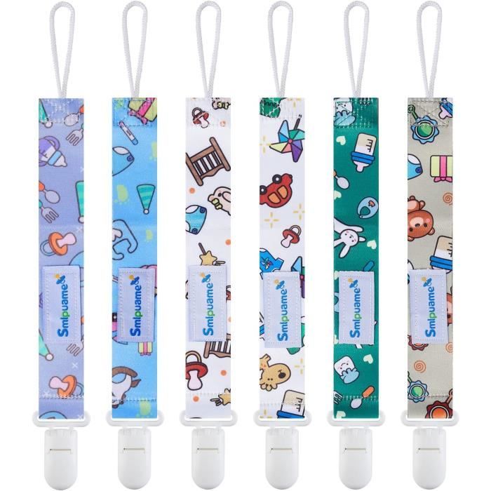 Attache-tétine Bébé En Silicone - Lot De 5 Accroches Colorées Et Incassables - Sécurise Sucette Et Anneau De Dentition