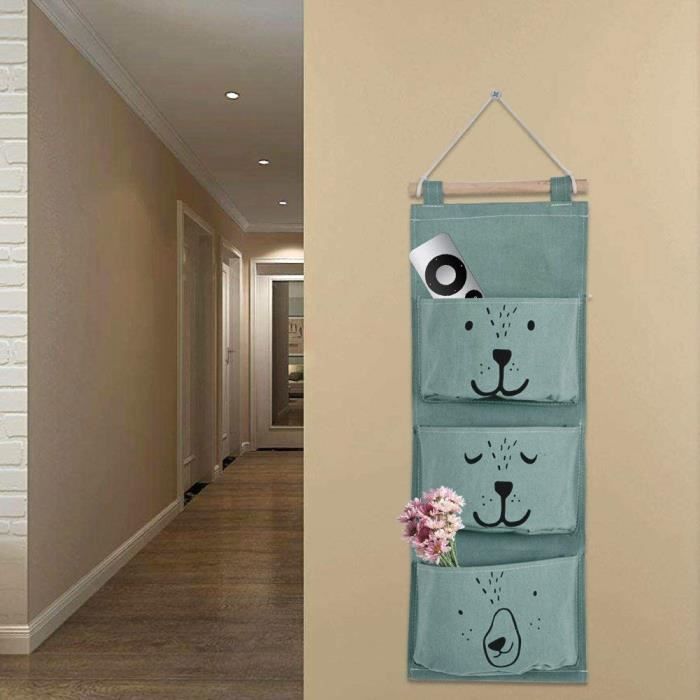 Etagere Mural En Tissu Panier Pochette De Rangement Avec 3 Poches Sacs Organisateur Pour Chambre Salle De Bain Cuisine Vert Achat Vente Petit Rangement 2009335272975 Cdiscount