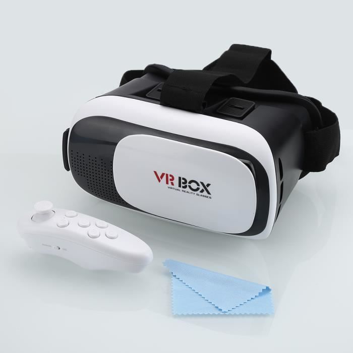 VR BOX 2.0 Lunettes Casque Réalité Virtuelle 3D + Bluetooth Gamepad Télécommande