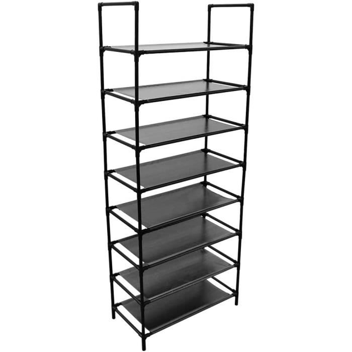 Étagère à Chaussures Métal 10 Niveaux - Rangement Modulable, Réglable En Hauteur, Facile à Monter - 9