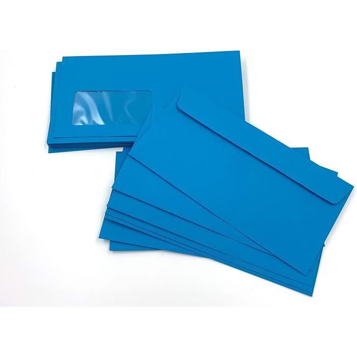 Stock Bureau - ELCO Boite De 100 Pochette Coin à Fenêtre Ordo 120g 22x31 Cm 4 Couleurs Assortis