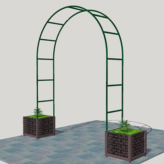 KADAX Arche à Rosiers Parasol En Acier Revêtu - Hauteur 190,5 Cm - Treillis Jardin Pour Plantes Grimpantes Et Roses