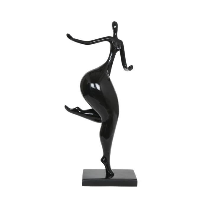 Statue femme design moderne en résine noire (Patricia) 78 cm